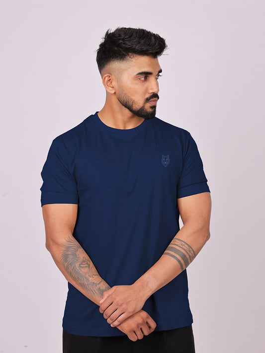 Crew Neck T-Shirt - Navy Blue