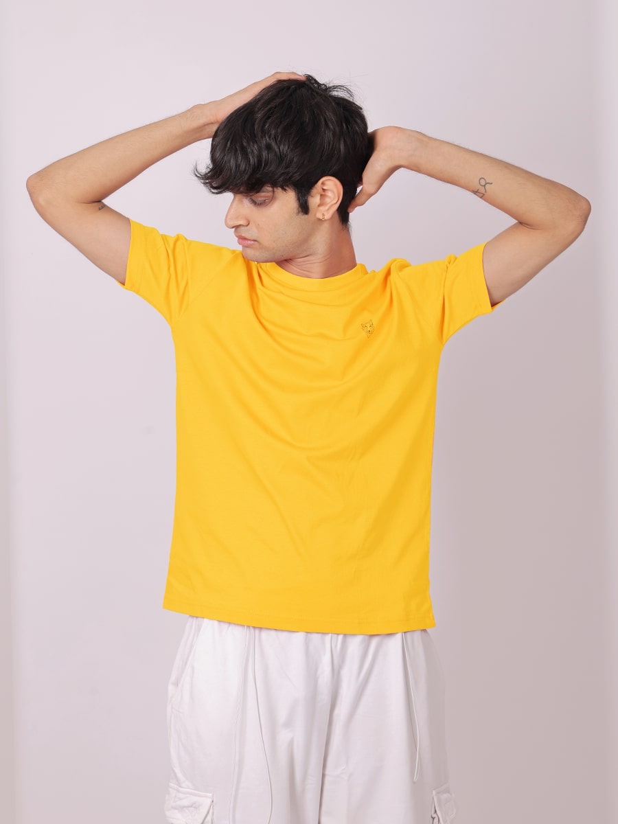 Crew Neck T-Shirt - Mustard