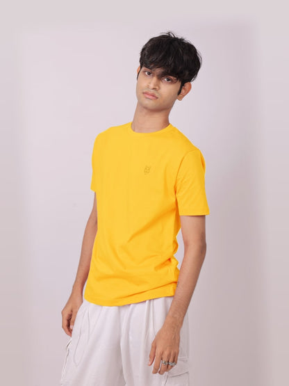 Crew Neck T-Shirt - Mustard