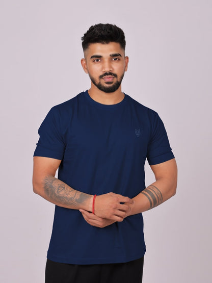 Crew Neck T-Shirt - Navy Blue