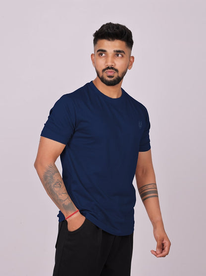 Crew Neck T-Shirt - Navy Blue