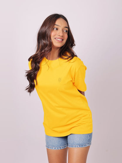 Crew Neck T-Shirt - Mustard