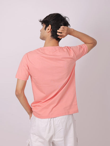 Crew Neck T-Shirt - Peach