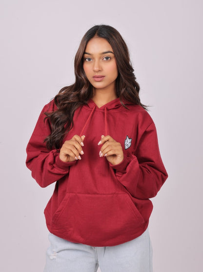 Super Comfy Cotton Blend Hoodie - Maroon