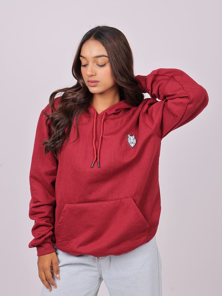 Super Comfy Cotton Blend Hoodie - Maroon