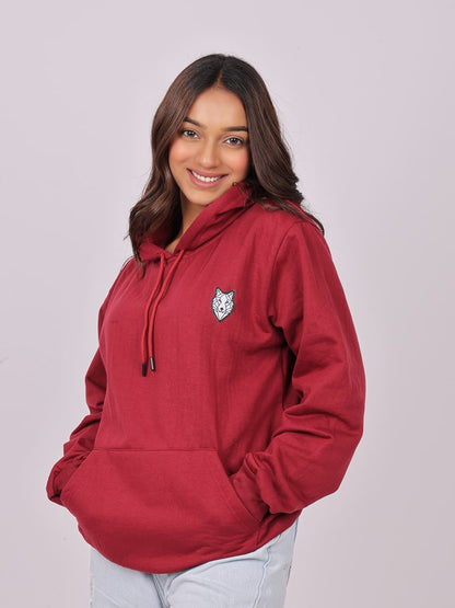 Super Comfy Cotton Blend Hoodie - Maroon