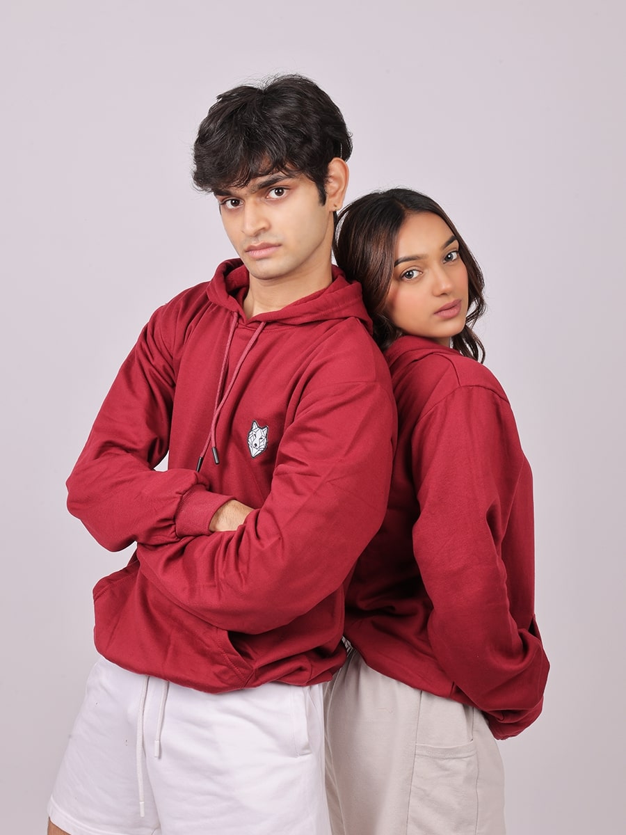 Super Comfy Cotton Blend Hoodie - Maroon