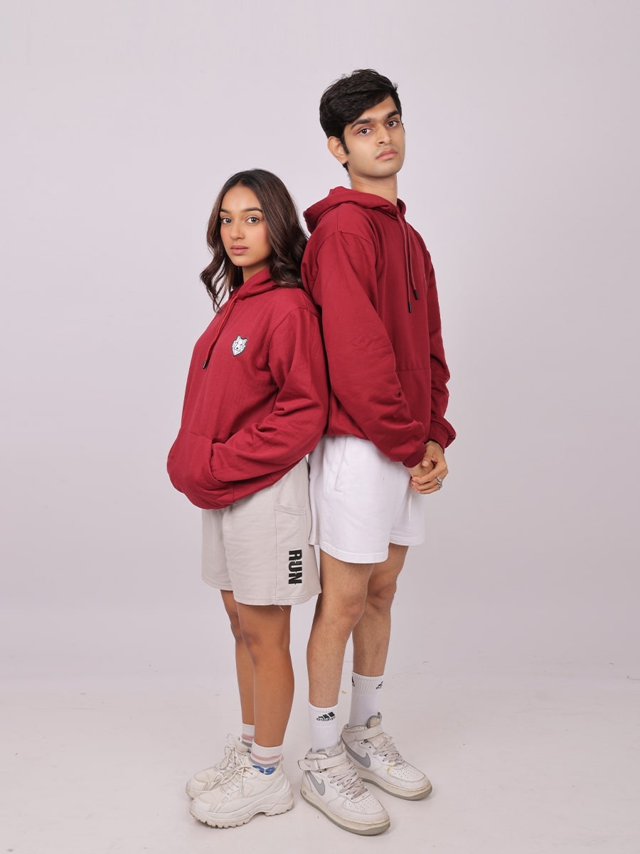 Super Comfy Cotton Blend Hoodie - Maroon