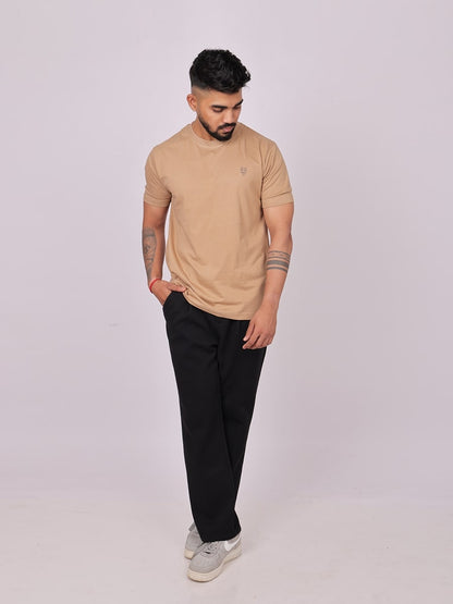 Crew Neck T-Shirt - Beige